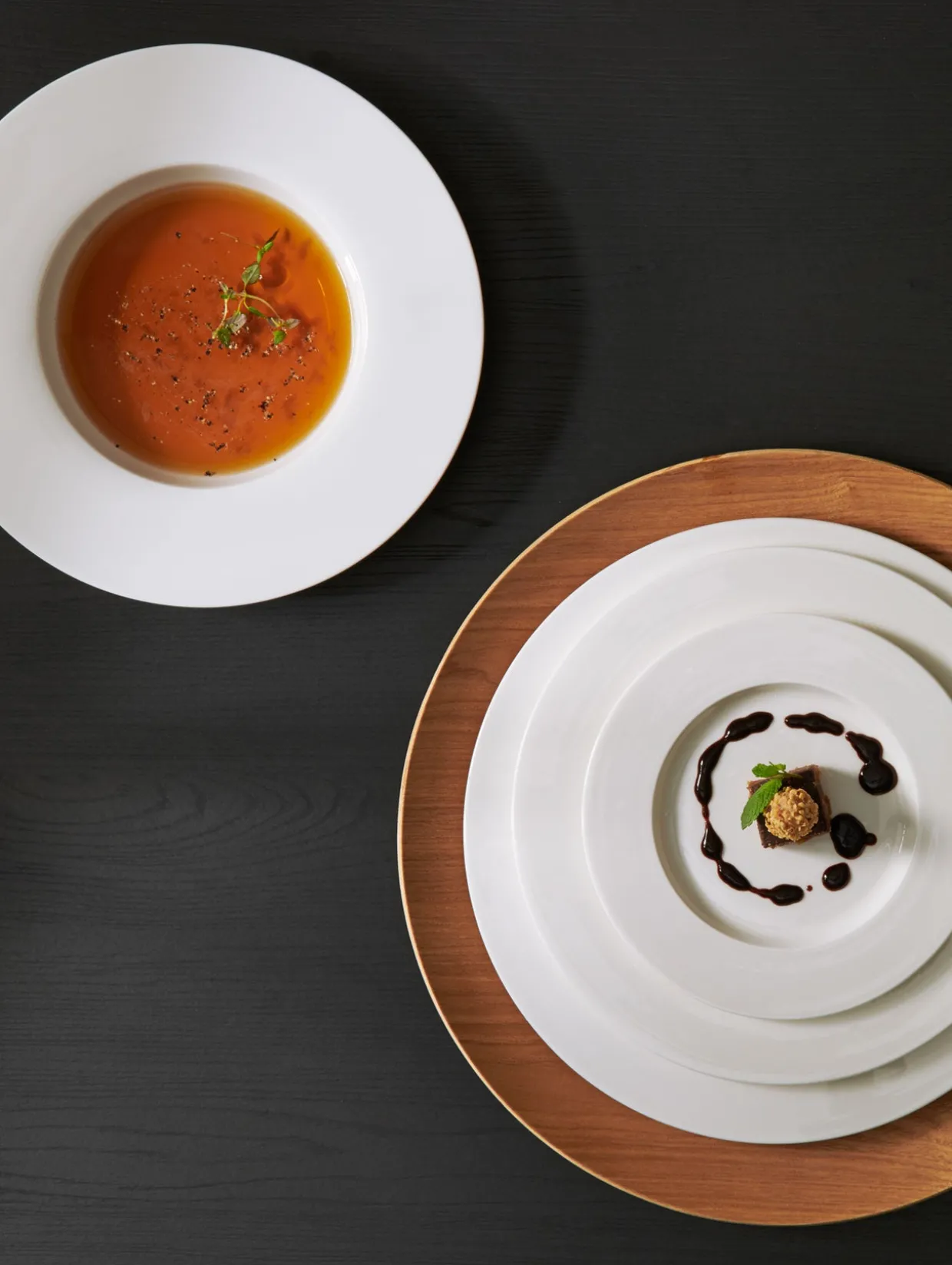 brotteller mit fahne