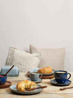 espressotasse mit unterteller, denim