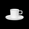 espressotasse mit unterteller, ligne noire