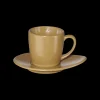 espressotasse mit unterteller, ocra