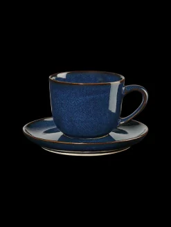 espressotasse mit unterteller, midnight blue
