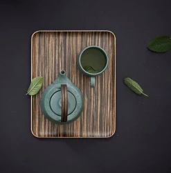 holztablett rechteckig, ebony