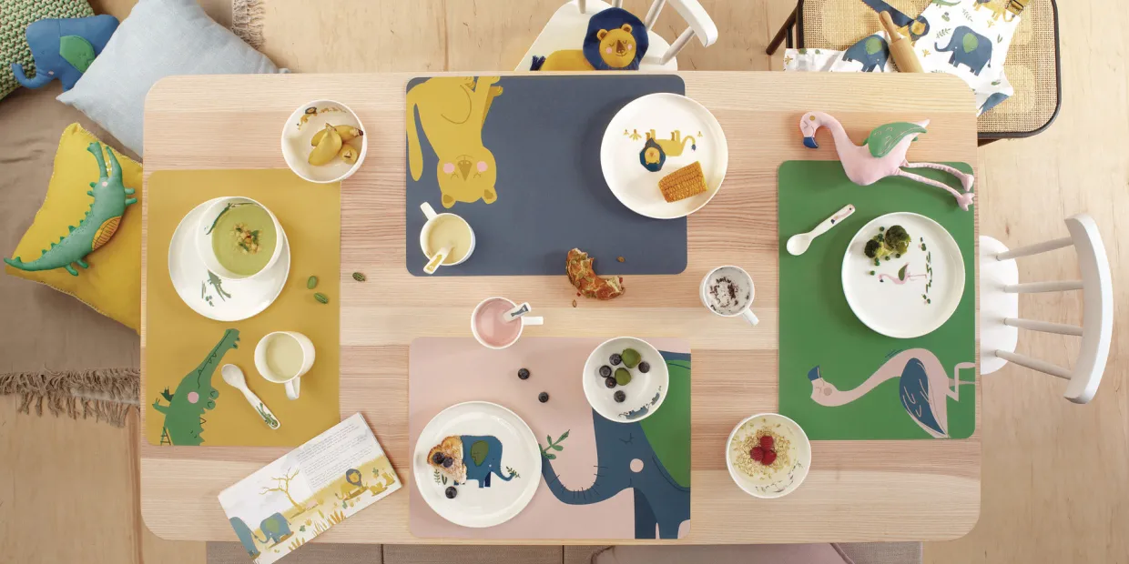 kindertischset, fiona flamingo