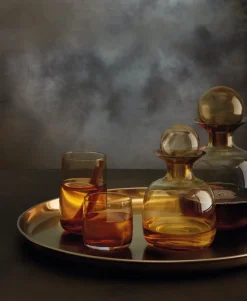 longdrinkglas, amber