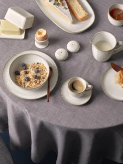 ovaler aperitifteller, 2-geteilt, sand