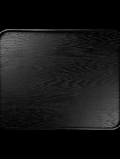 tablett auf fuß, schwarz