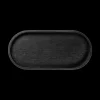 tablett, oval, schwarz, s