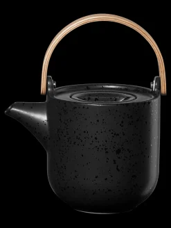 teekanne mit holzgriff, kuro