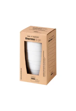 thermobecher twisted, grau