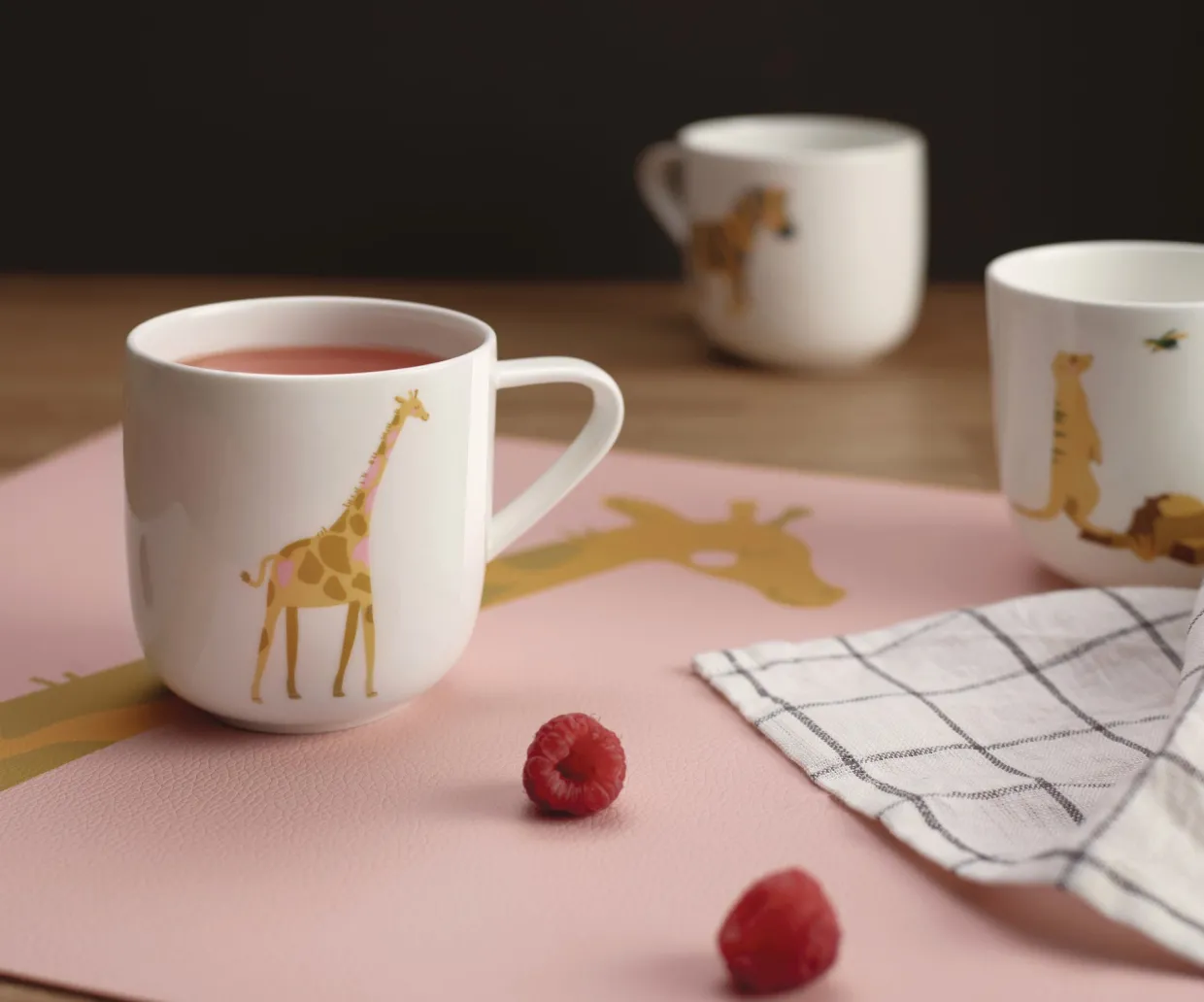 tischset, giraffe gisèle