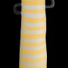 vase, gelb gestreift