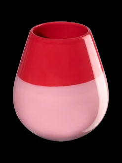 vase, strawberry smoothie