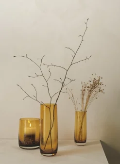 vase/windlicht, amber