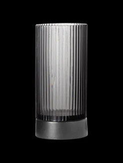 windlicht mit porzellanfuß, grey